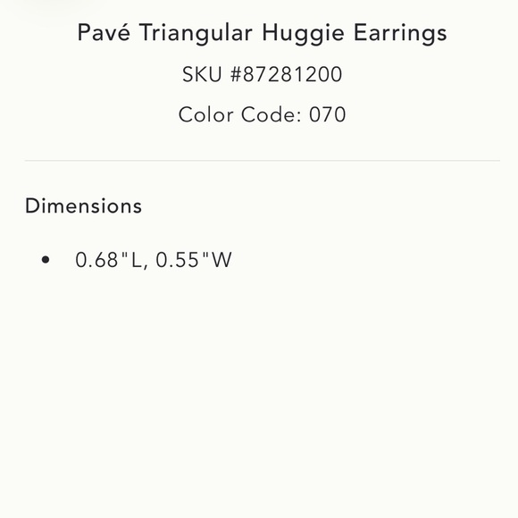 Anthropologie Pavé Triangular Huggie Earrings - Picture 11 of 11